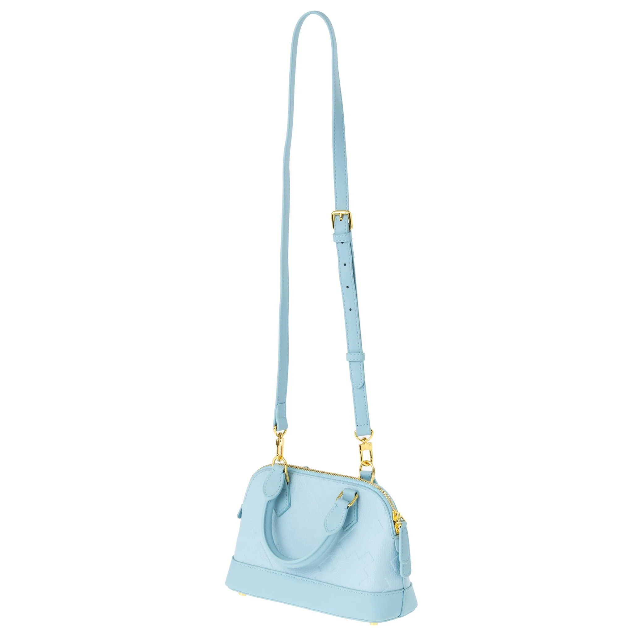 EMBOSSED DOME BAG - BLUE - Image 3